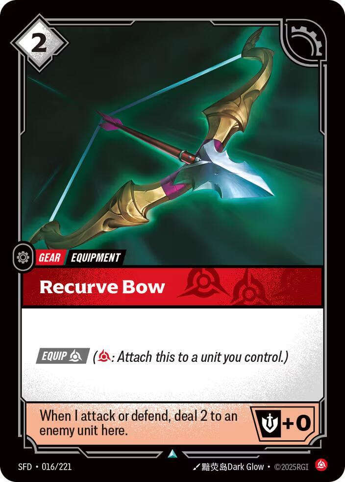 Recurve Bow 016/221 card from Spiritforged