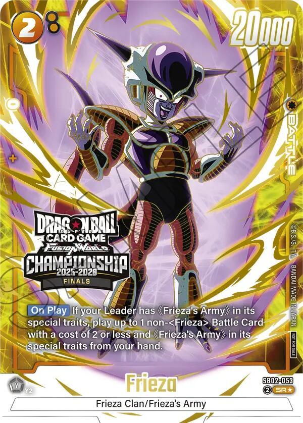 Frieza (Championship 2025-2026 Finals) SB02-053 card from Tournament and Championship Promos