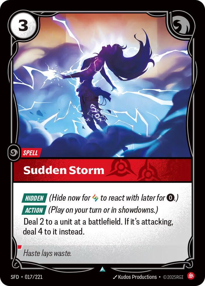 Sudden Storm 017/221 card from Spiritforged