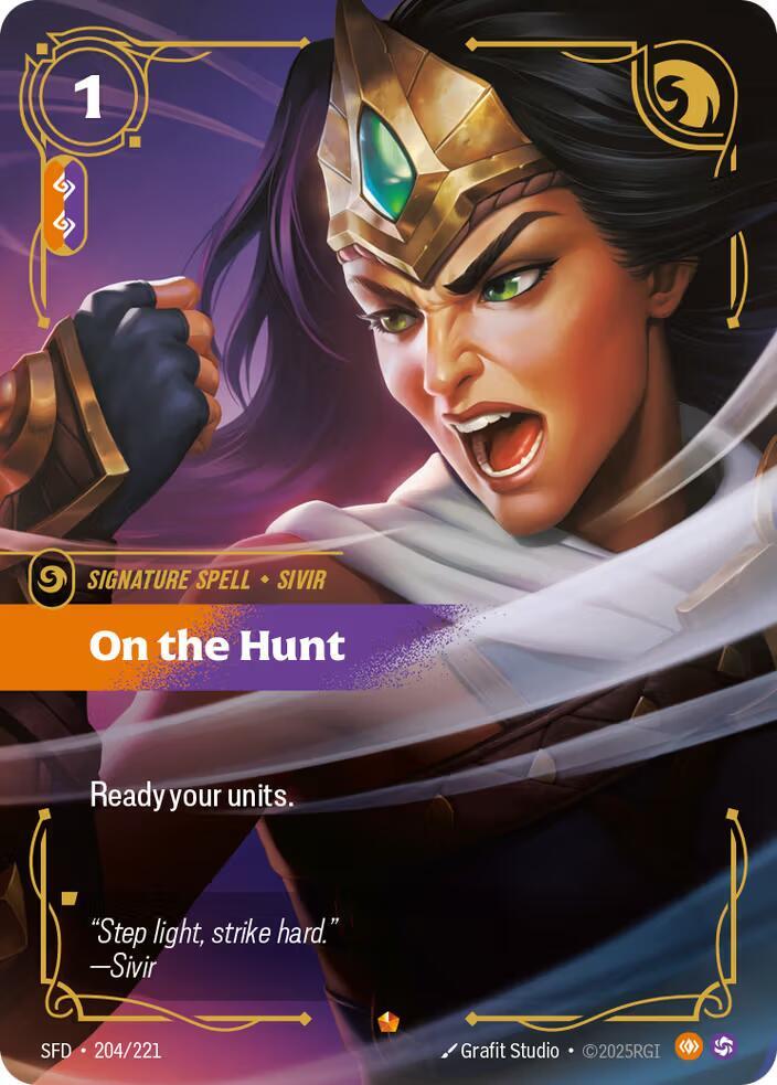 On the Hunt 204/221 card from Spiritforged