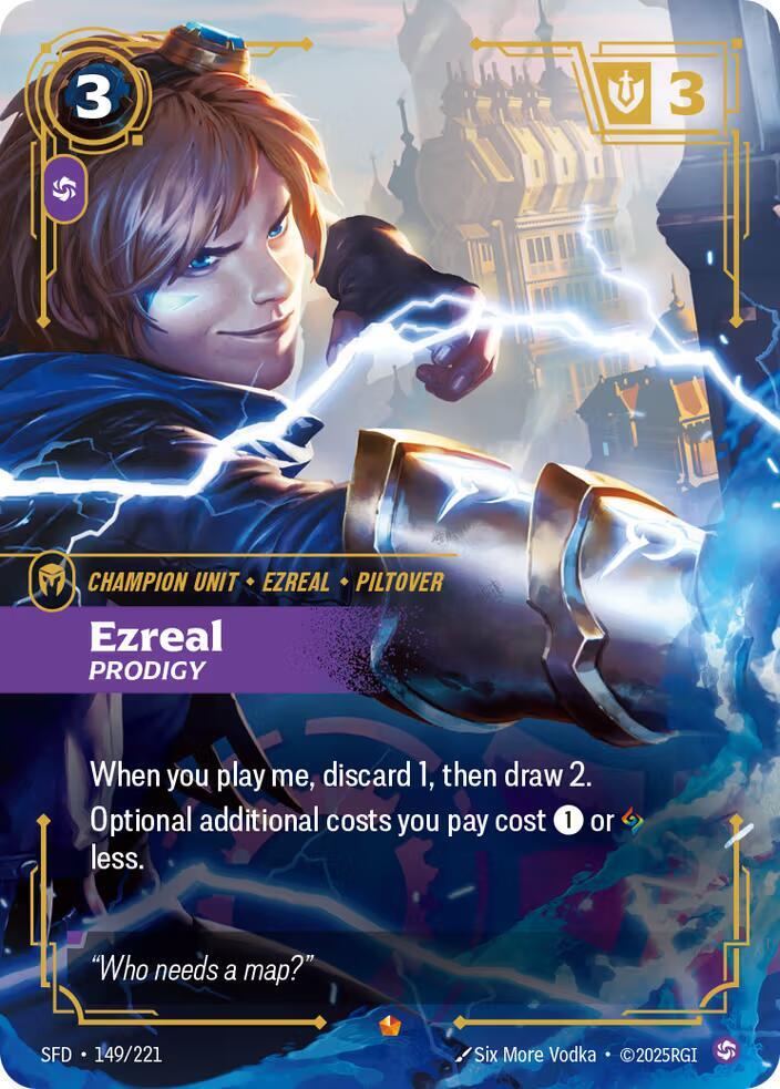 Ezreal - Prodigy 149/221 card from Spiritforged