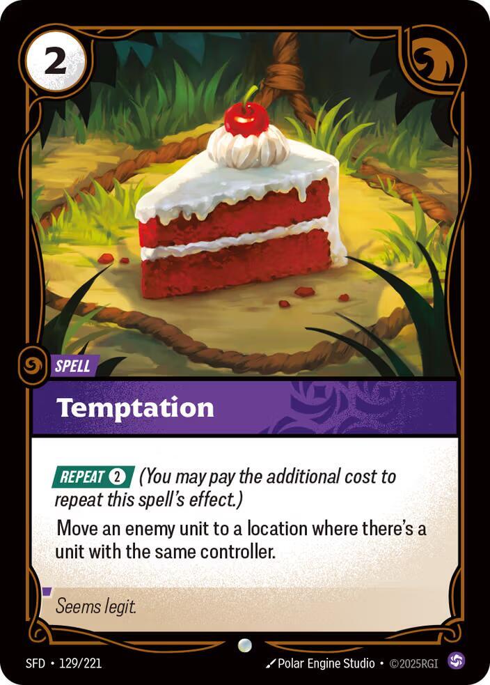 Temptation 129/221 card from Spiritforged