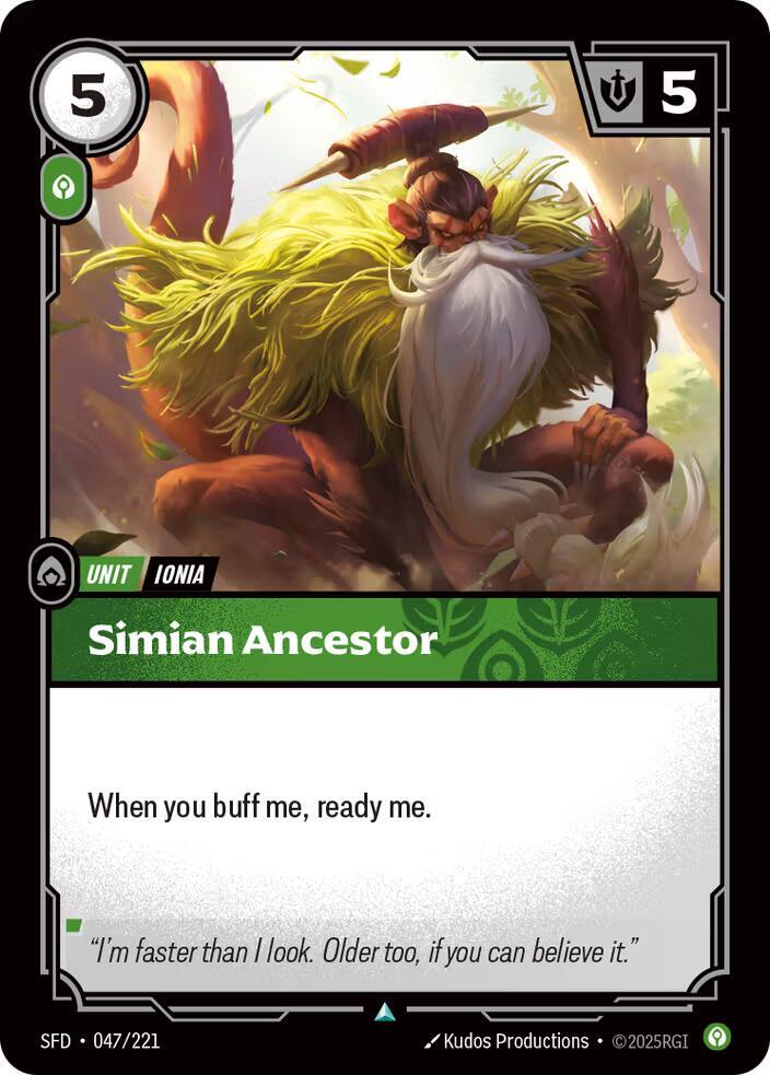 Simian Ancestor 047/221 card from Spiritforged