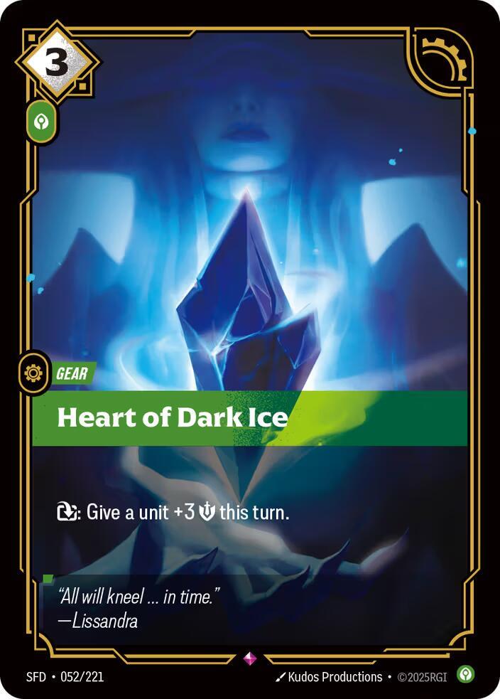 Heart of Dark Ice 052/221 card from Spiritforged