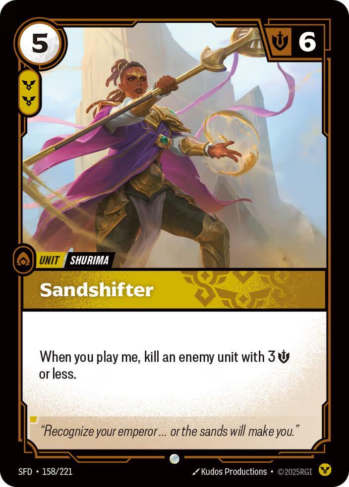 Sandshifter 158/221 card from Spiritforged