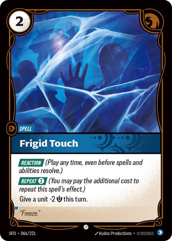 Frigid Touch 066/221 card from Spiritforged