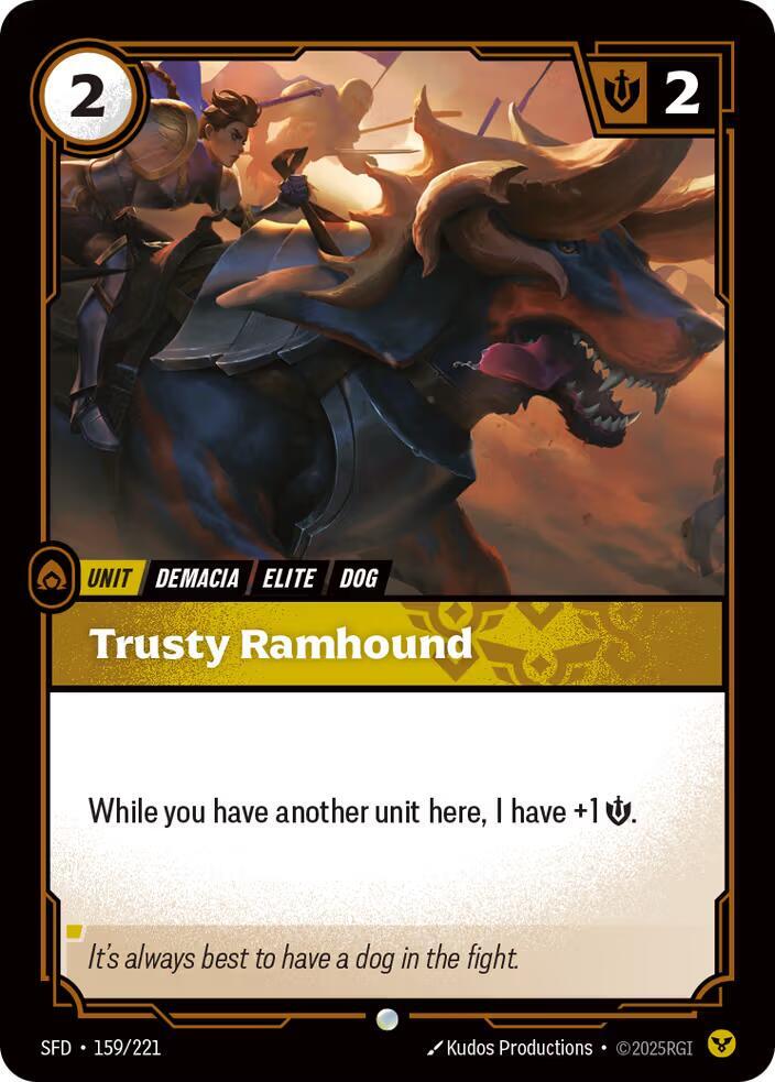Trusty Ramhound 159/221 card from Spiritforged