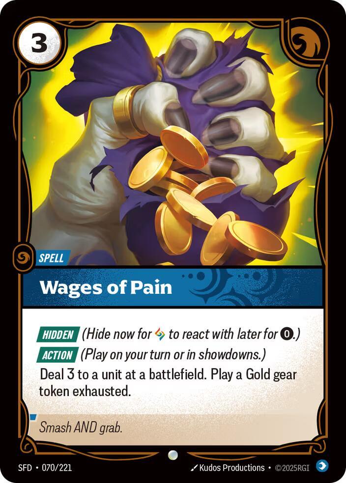 Wages of Pain 070/221 card from Spiritforged