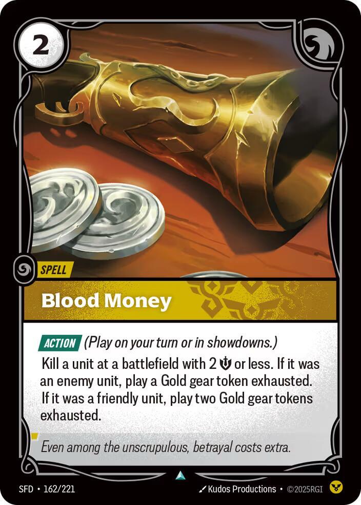 Blood Money 162/221 card from Spiritforged