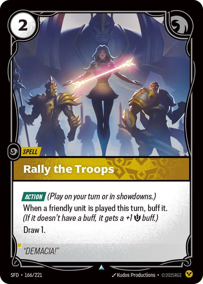 Rally the Troops 166/221 card from Spiritforged