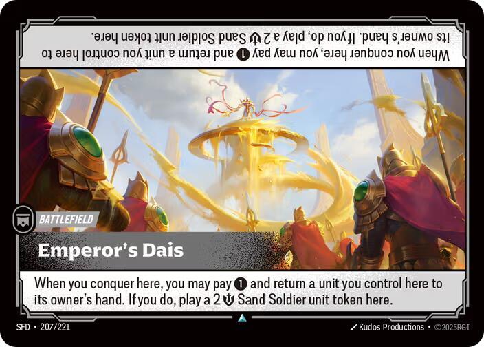 Emperor's Dais 207/221 card from Spiritforged