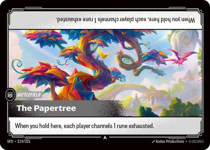 The Papertree 219/221 card from Spiritforged