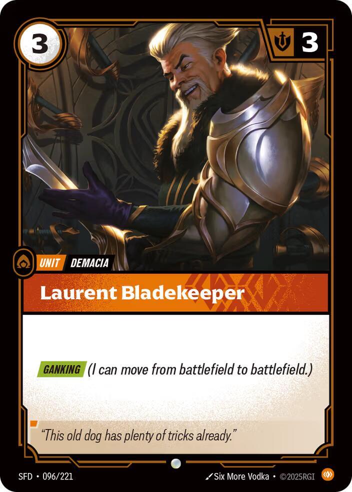 Laurent Bladekeeper 096/221 card from Spiritforged
