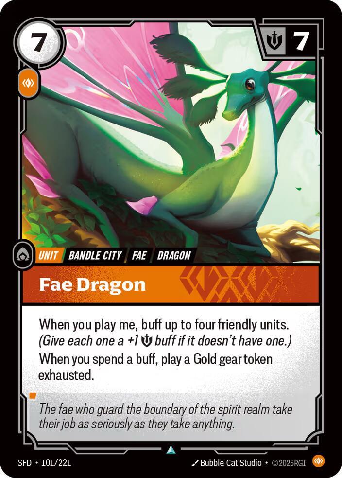 Fae Dragon 101/221 card from Spiritforged