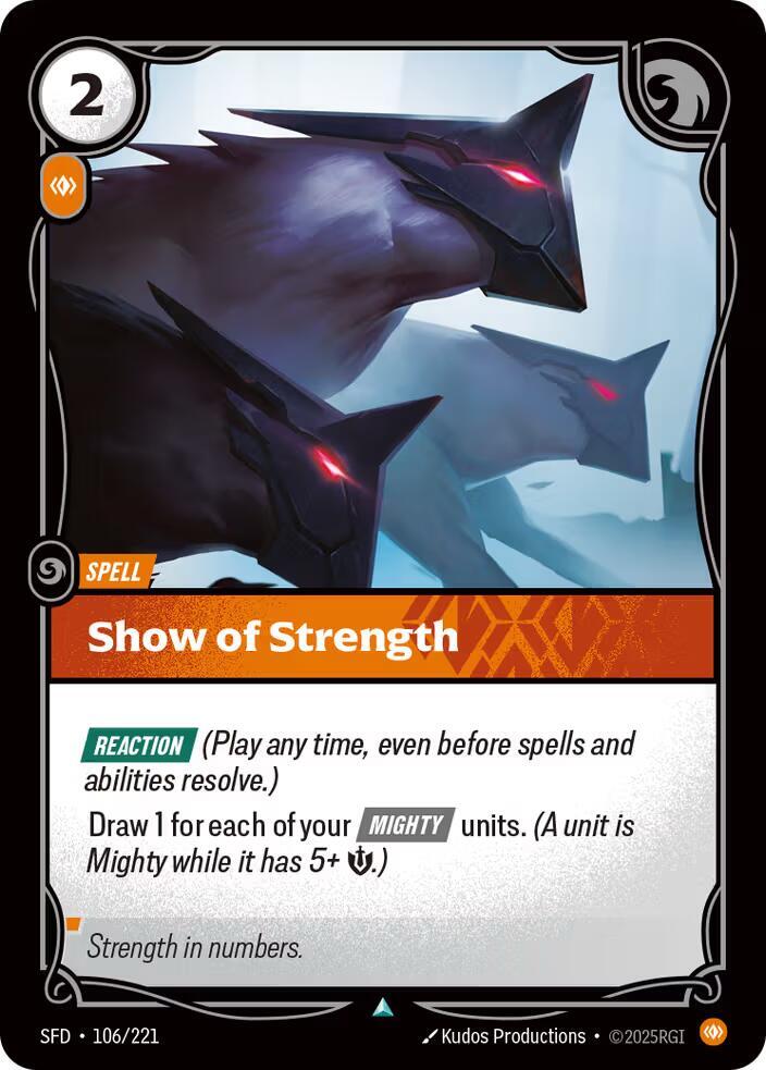 Show of Strength 106/221 card from Spiritforged