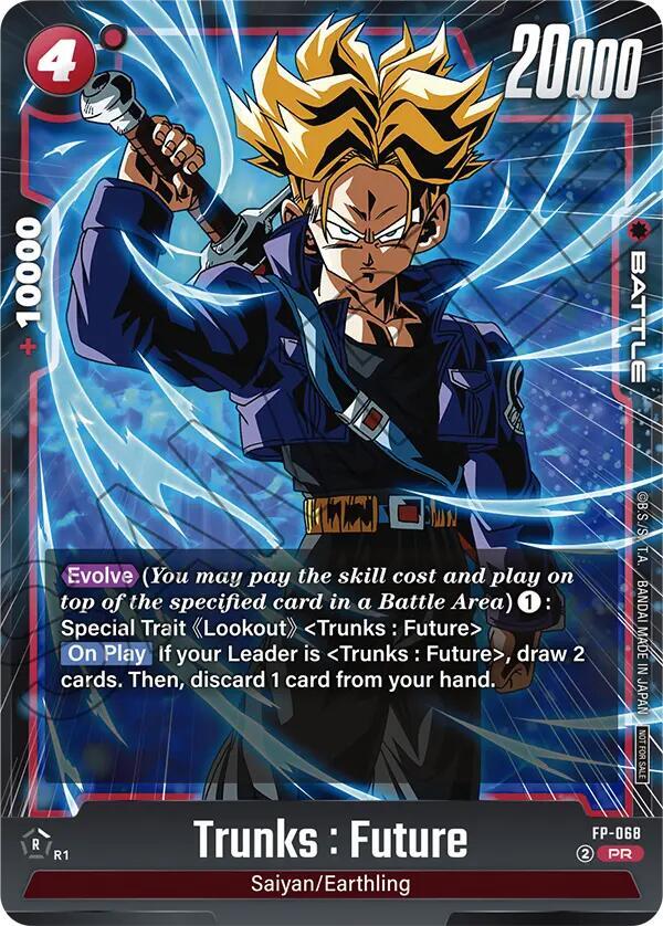 Trunks : Future FP-068 card from Fusion World Promotion Cards and Packs