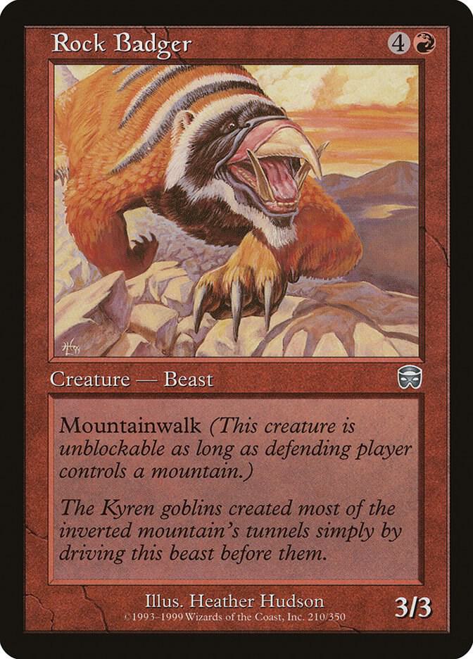 Rock Badger 210 card from Mercadian Masques