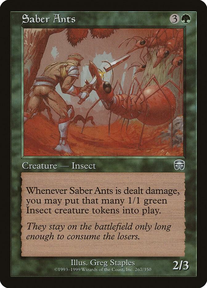 Saber Ants 267 card from Mercadian Masques