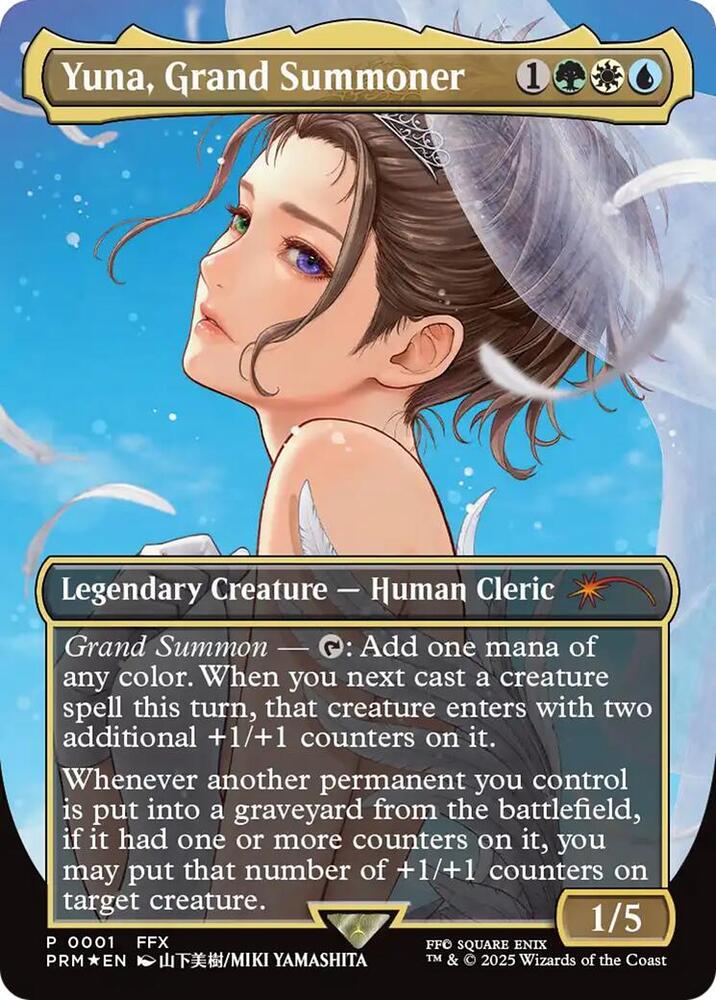 Yuna, Grand Summoner (Borderless) 1 card from WPN & Gateway Promos