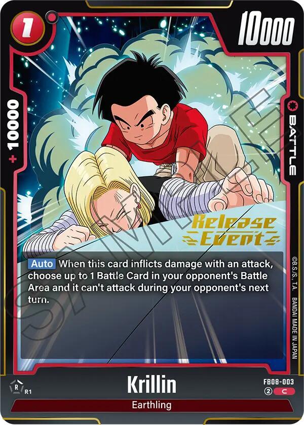 Krillin FB08-003 card from Saiyan's Pride Release Event Cards