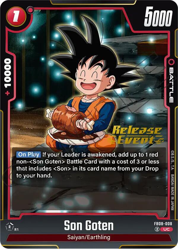 Son Goten FB08-008 card from Saiyan's Pride Release Event Cards