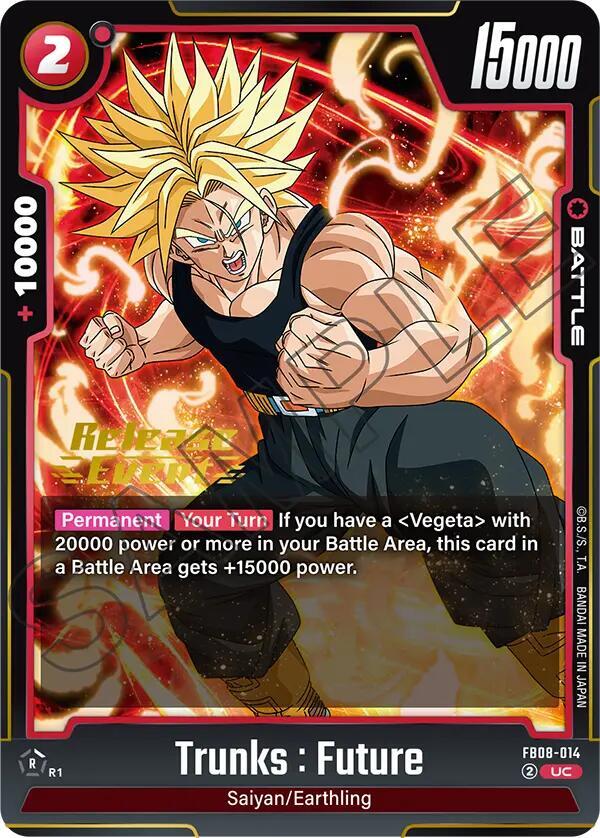 Trunks : Future FB08-014 card from Saiyan's Pride Release Event Cards