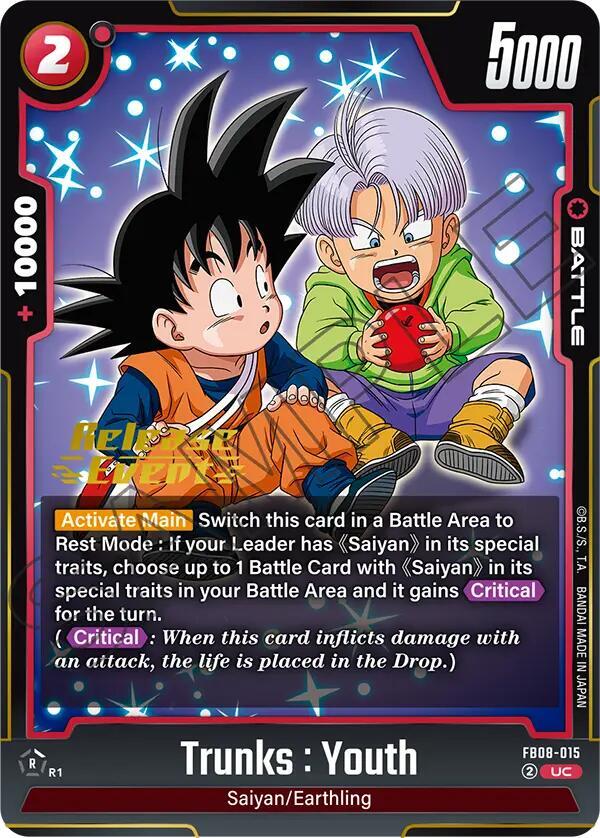 Trunks : Youth FB08-015 card from Saiyan's Pride Release Event Cards
