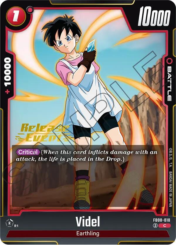 Videl FB08-018 card from Saiyan's Pride Release Event Cards