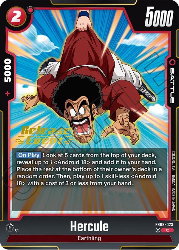 Hercule FB08-023 card from Saiyan's Pride Release Event Cards