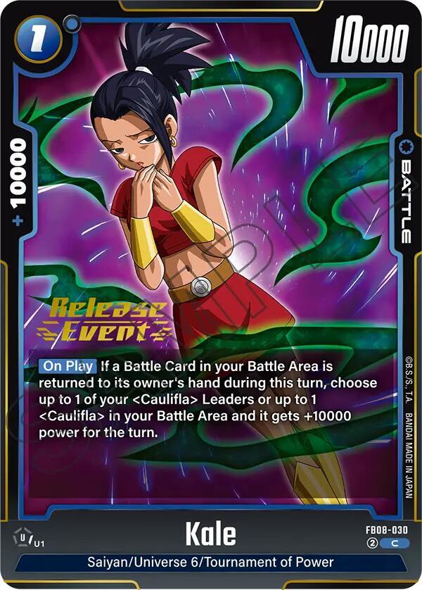 Kale FB08-030 card from Saiyan's Pride Release Event Cards