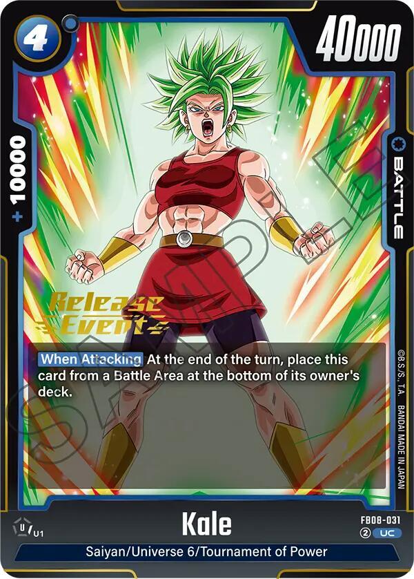 Kale FB08-031 card from Saiyan's Pride Release Event Cards
