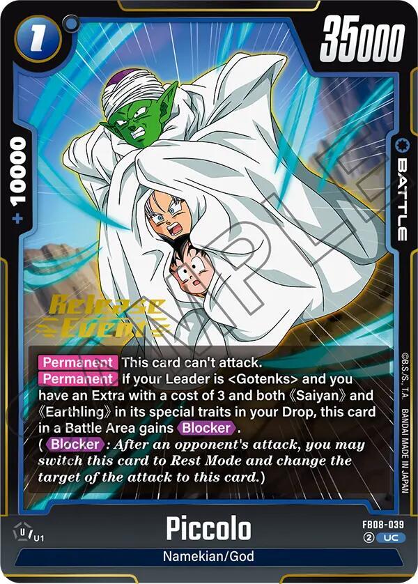 Piccolo FB08-039 card from Saiyan's Pride Release Event Cards