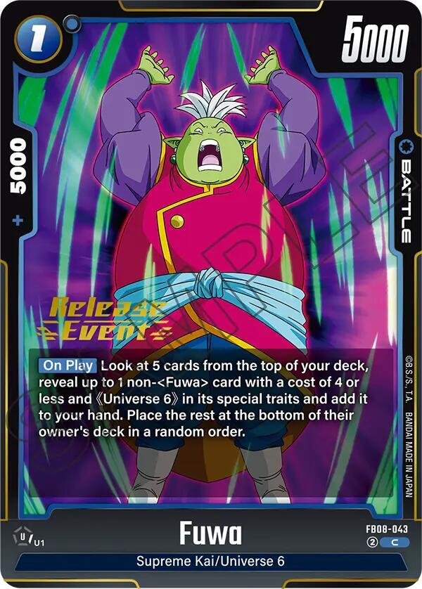Fuwa FB08-043 card from Saiyan's Pride Release Event Cards