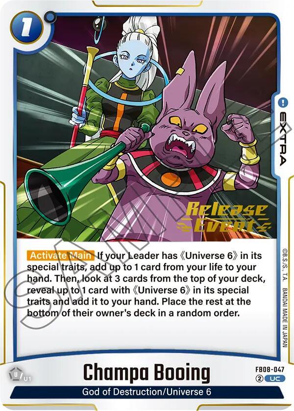Champa Booing FB08-047 card from Saiyan's Pride Release Event Cards