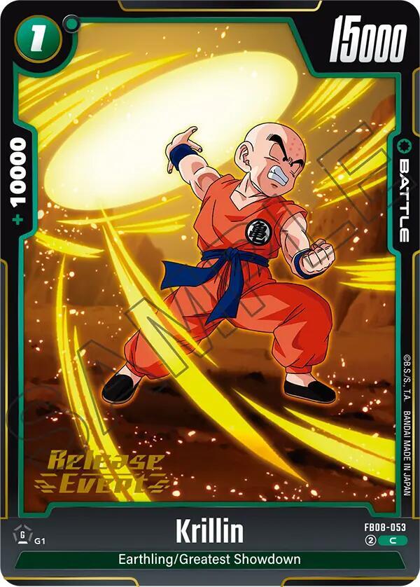 Krillin FB08-053 card from Saiyan's Pride Release Event Cards