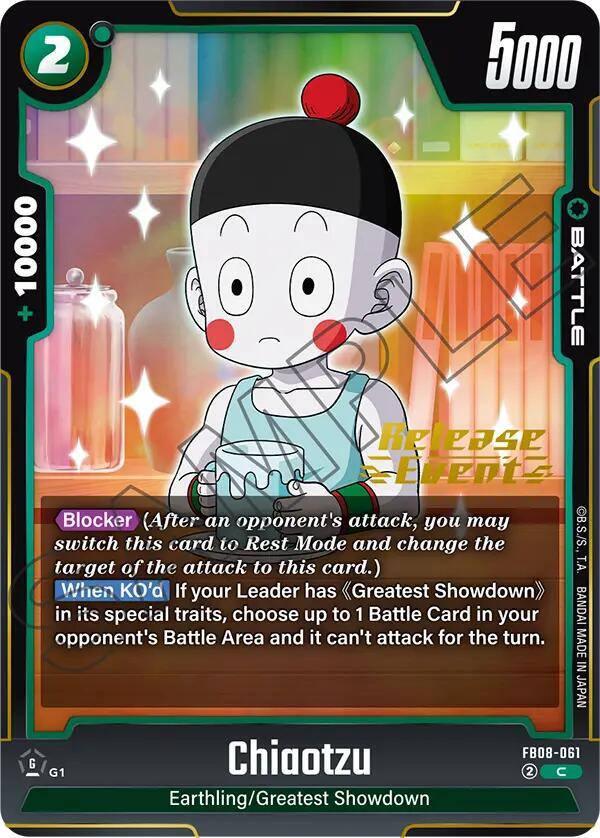 Chiaotzu FB08-061 card from Saiyan's Pride Release Event Cards