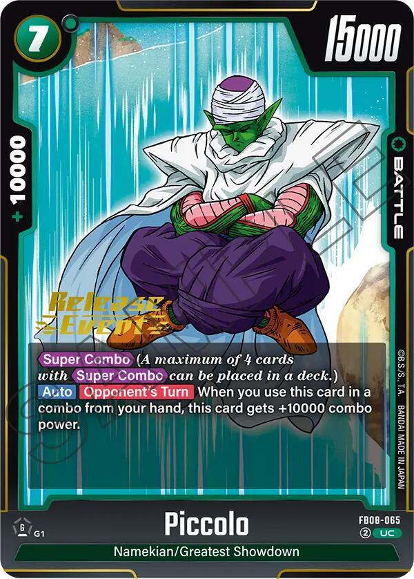 Piccolo FB08-065 card from Saiyan's Pride Release Event Cards