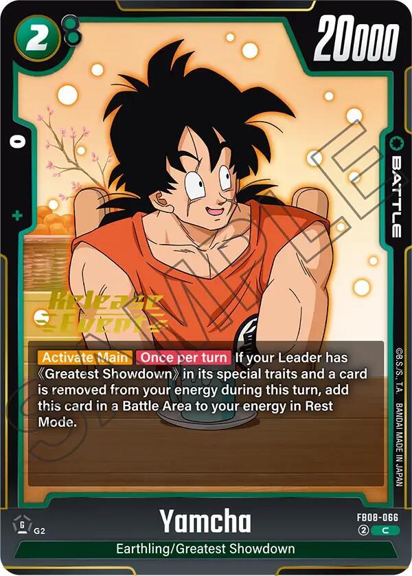 Yamcha FB08-066 card from Saiyan's Pride Release Event Cards