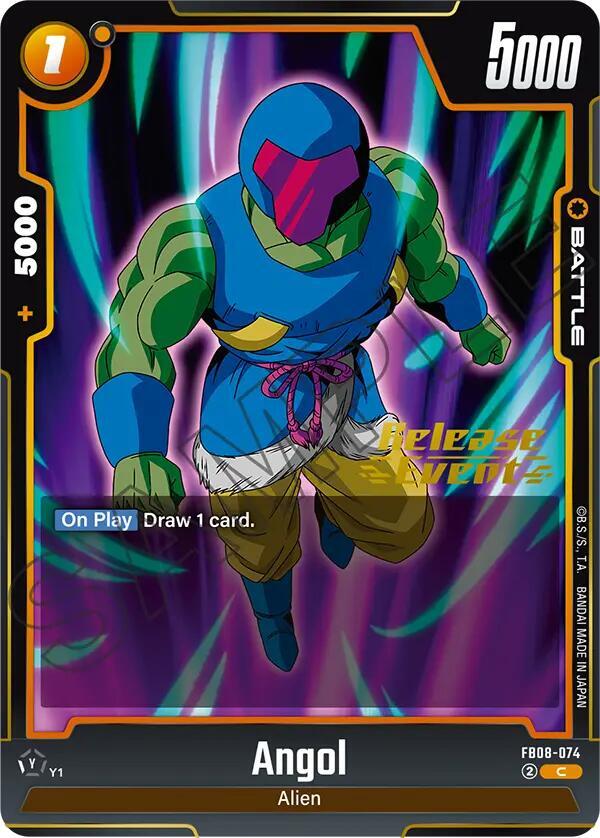 Angol FB08-074 card from Saiyan's Pride Release Event Cards