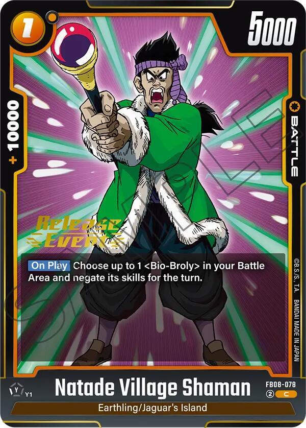 Natade Village Shaman FB08-078 card from Saiyan's Pride Release Event Cards