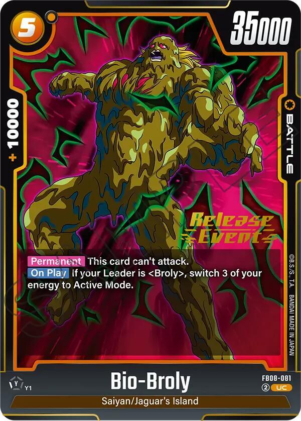 Bio-Broly FB08-081 card from Saiyan's Pride Release Event Cards