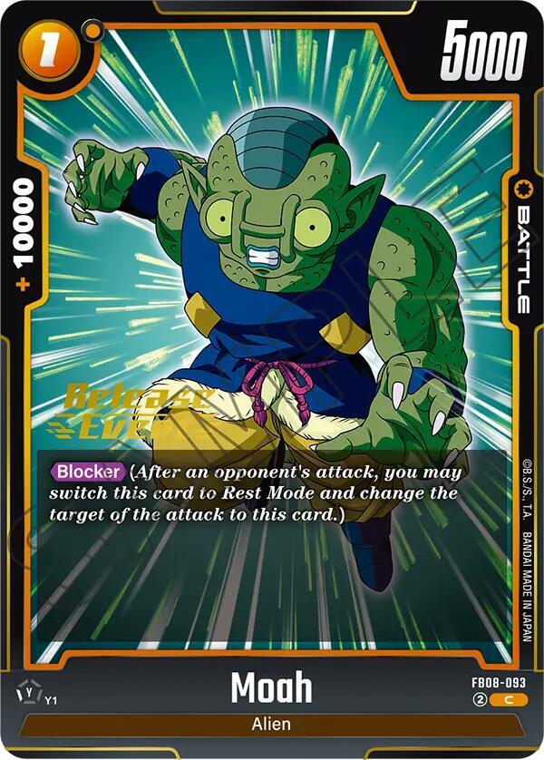 Moah FB08-093 card from Saiyan's Pride Release Event Cards