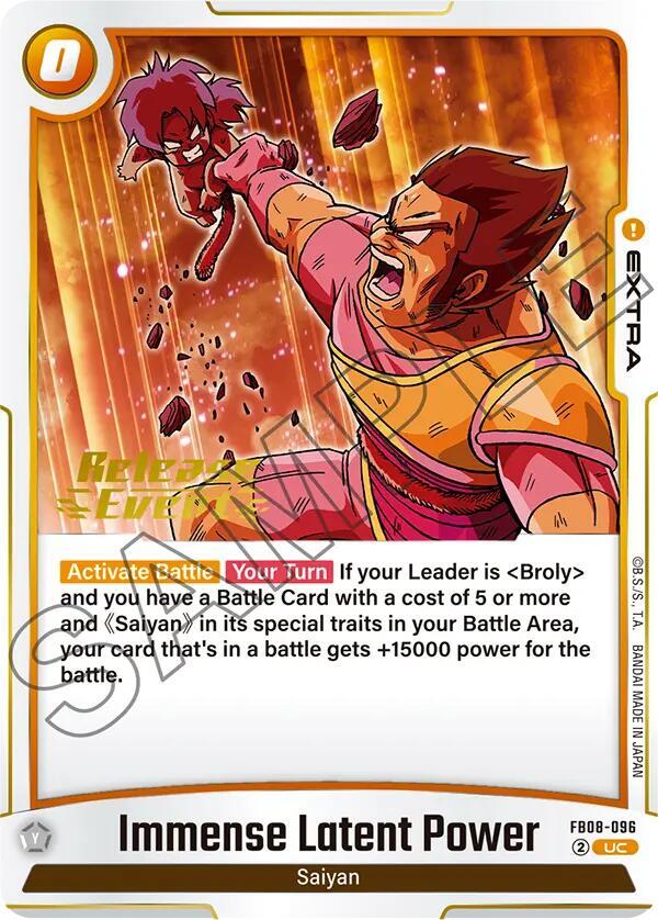 Immense Latent Power FB08-096 card from Saiyan's Pride Release Event Cards