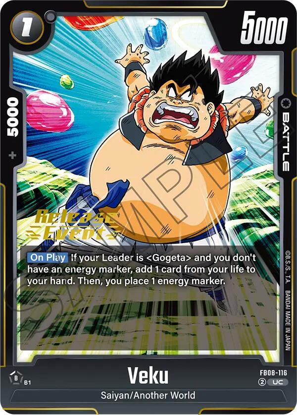 Veku FB08-116 card from Saiyan's Pride Release Event Cards