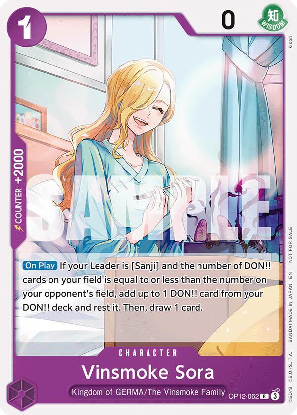Vinsmoke Sora (Tournament Pack 2026 Vol. 1) OP12-062 card from One Piece Promotion Cards