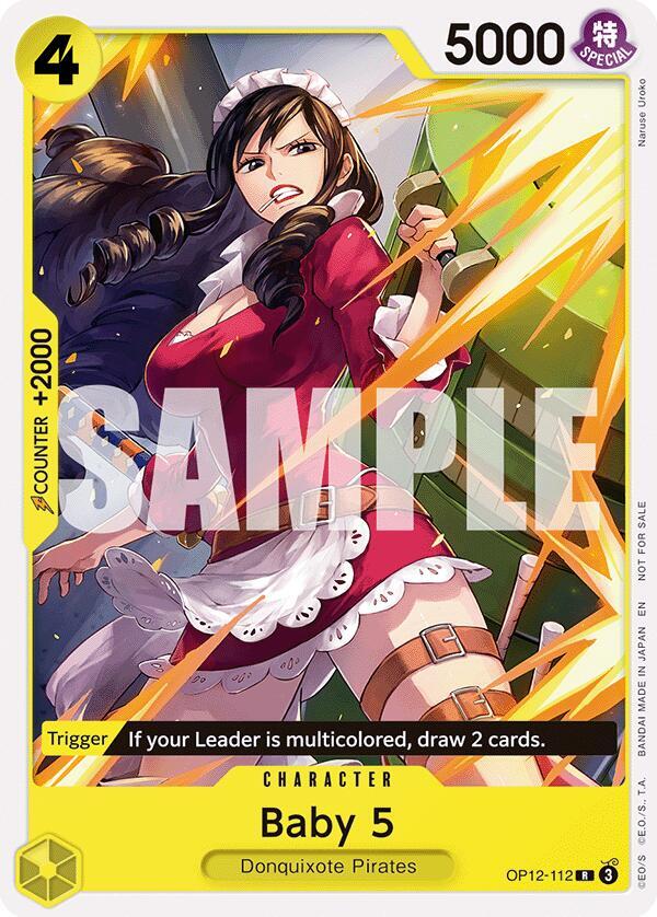 Baby 5 (Tournament Pack 2026 Vol. 1) OP12-112 card from One Piece Promotion Cards
