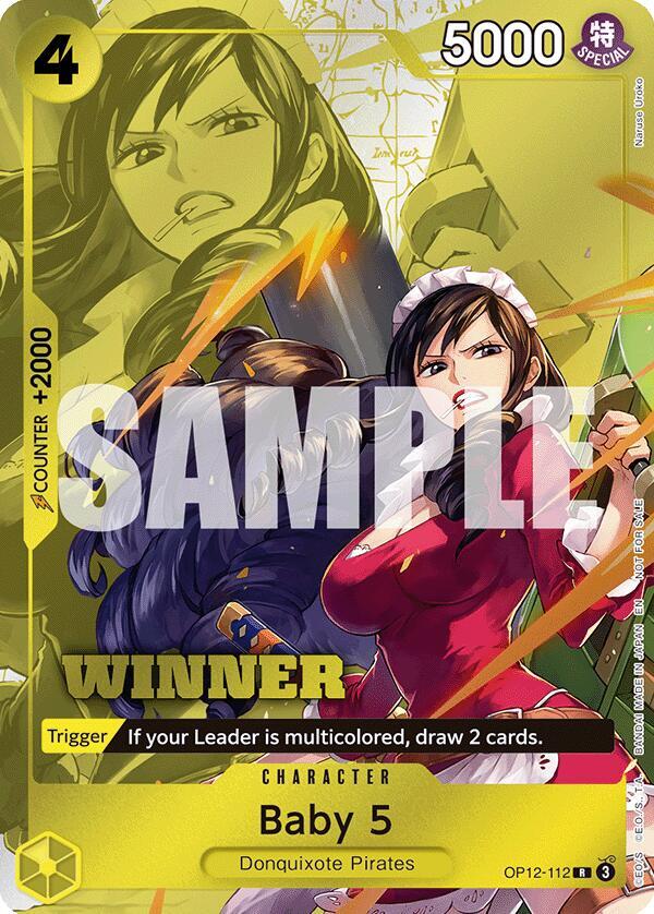 Baby 5 (Winner Pack 2026 Vol. 1) OP12-112 card from One Piece Promotion Cards