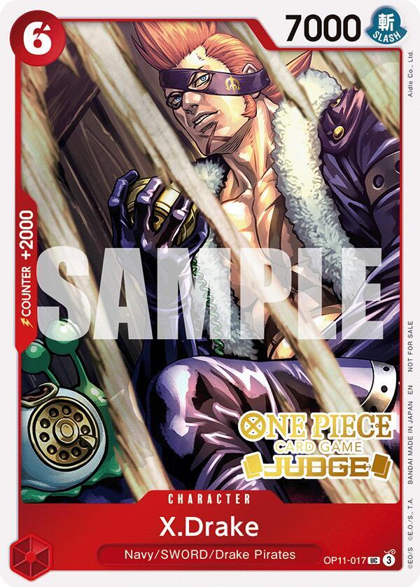 X.Drake (Judge Pack Vol. 7) OP11-017 card from One Piece Promotion Cards