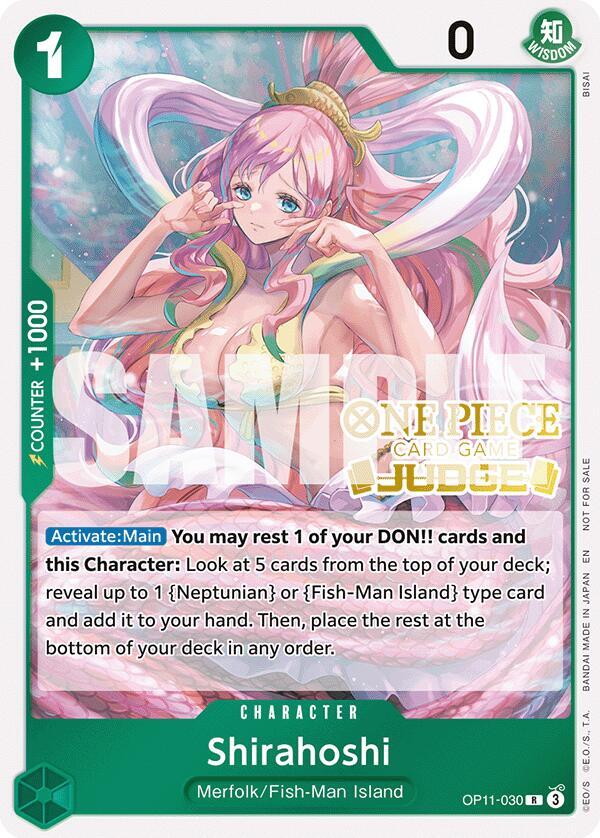 Shirahoshi (Judge Pack Vol. 7) OP11-030 card from One Piece Promotion Cards