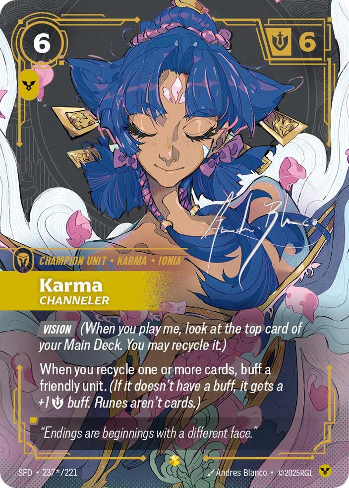 Karma - Channeler (Signature) 237*/221 card from Spiritforged